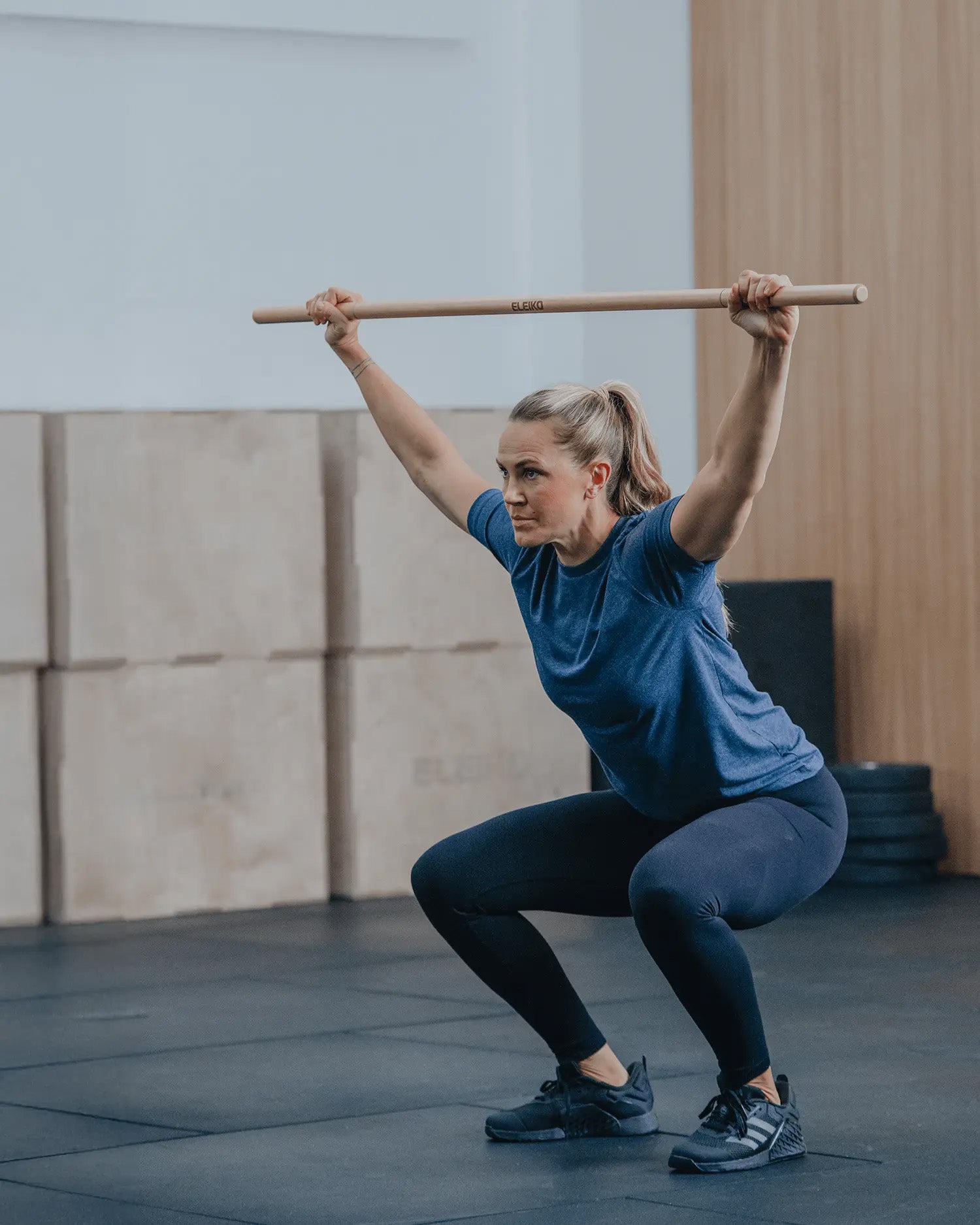 ELEIKO 木製テクニックバー ナチュラルウッド 150cm — MBC POWER SHOP