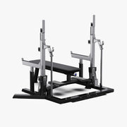 スクワットラックとベンチプレス台を備えたELEIKO コンペティションコンボラック IPF公認モデル