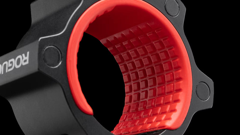 ROGUE USAアルミニウムカラー 2.0 マグネティック ブラック　レバー側面のRogueロゴ刻印とアルミ削り出しボディを真横から捉えた構造