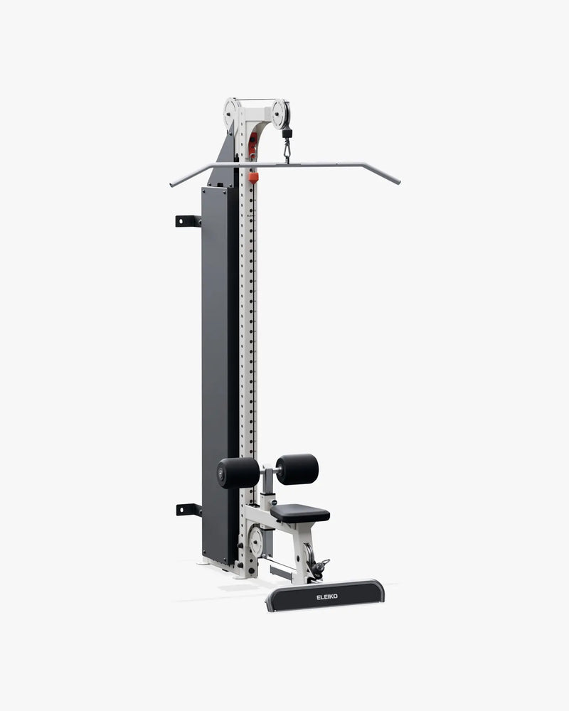 ELEIKO ラットプルダウン＆ローロウ コンボ 壁面設置型 ライトアイボリーの正面斜視