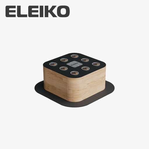 ELEIKO バーティカル バーストレージ ブラック 上からやや斜め視点で本体トップと差し込み穴配置が分かるコンパクトな全体構造