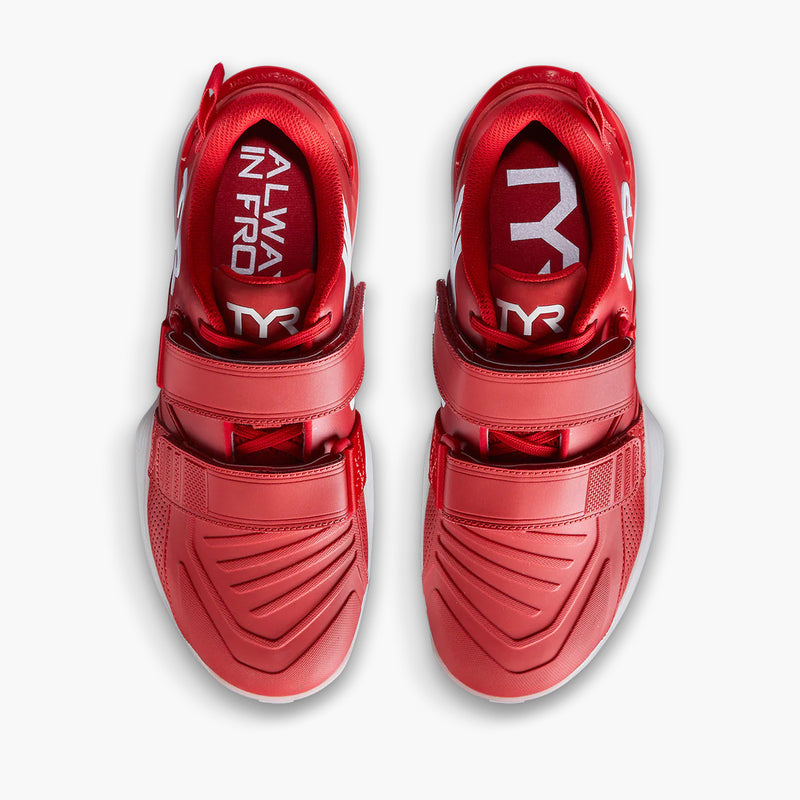 TYR L-2 リフター レッド 上から見たフィット感とストラップ配置