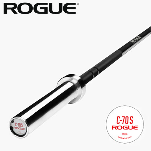 ROGUE C-70S バー ブラックセラコートのスリーブ端面ロゴを正面から捉えたディテール