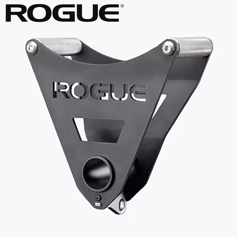 ROGUE LM-1P パラレルランドマインハンドル＆ケーブルアタッチメント（アルミニウムフレーム）を正面やや上方から捉えた全体ビュー、三角形フレームとパラレルグリップ構造が分かる角度