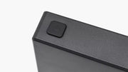ROGUE エコージムタイマー2.0 ブラック天面右端のクローズアップ、電源ボタンの配置と本体質感を確認できる構図