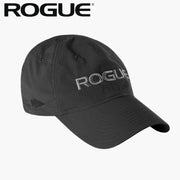 ROGUE TAC HAT チャコールグレー 正面やや斜め上からキャップ全体を捉えた帽子、フロントにROGUE刺繍ロゴ入りシンプルデザイン