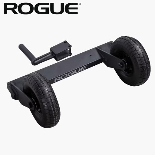 ROGUE エコーバイク ターフタイヤ＆ハンドルキット ブラックを斜め前方から捉えた全体構成。ターフタイヤ2輪と専用ハンドルを確認できる製品全景