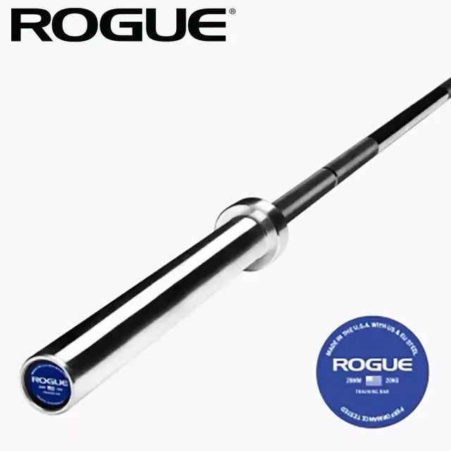 ROGUE 28MM トレーニングバー ブラックジンク — MBC POWER SHOP