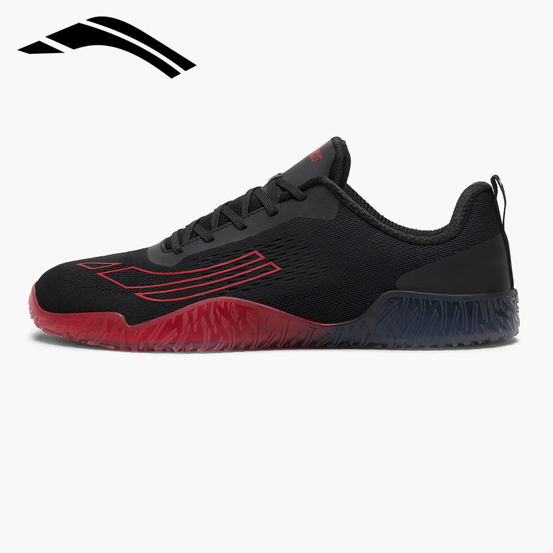 AVANCUS APEX POWER V3.0 ブレッドのベアフットシューズを左側面から捉え、アッパーの通気構造と前足部から踵にかけての薄型ソール形状が確認できるサイドビュー