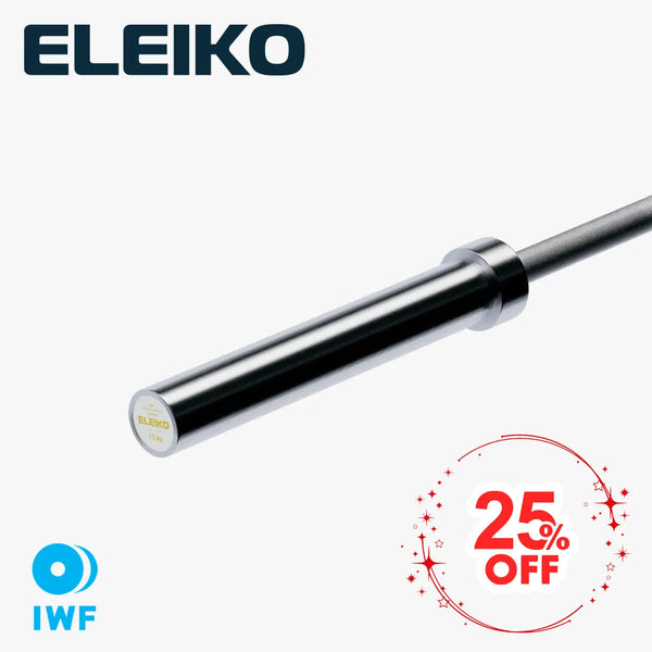【クローズアウト】ELEIKO ウェイトリフティング トレーニングバー 15kg IWF公認品