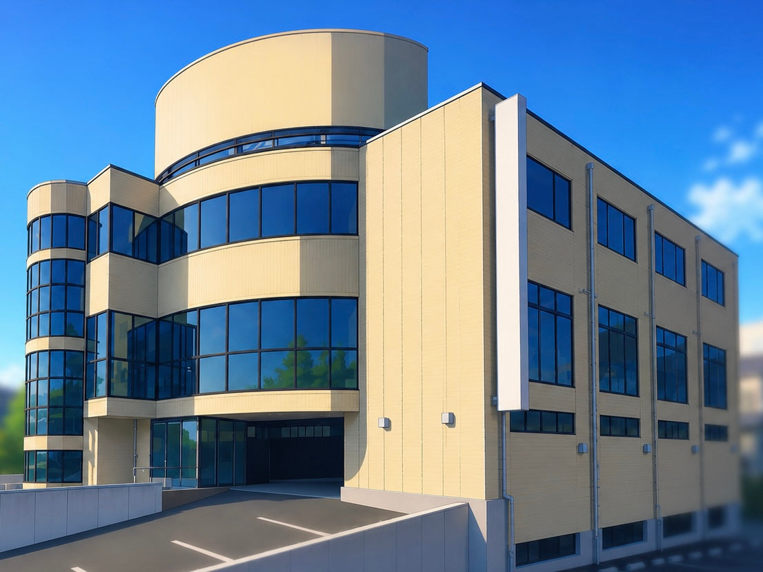 名古屋に開設予定のMBC POWER GYM移転先となる3階建て施設の外観イメージ