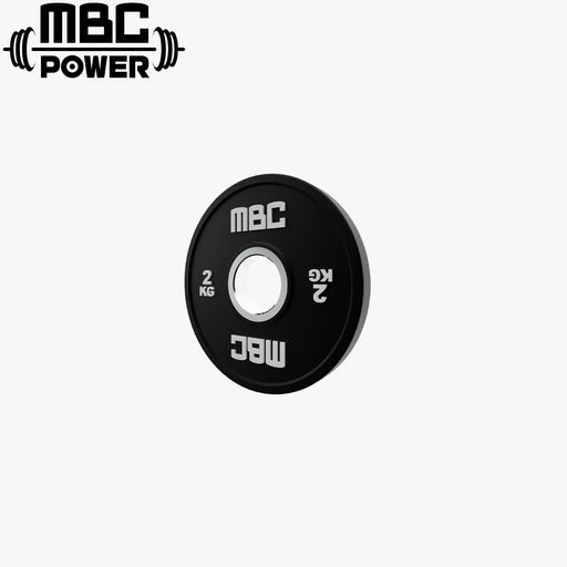 MBC チェンジプレート ブラック 2kg 斜めからの外観｜プレートの厚みと黒色の表面仕上げがわかる製品画像