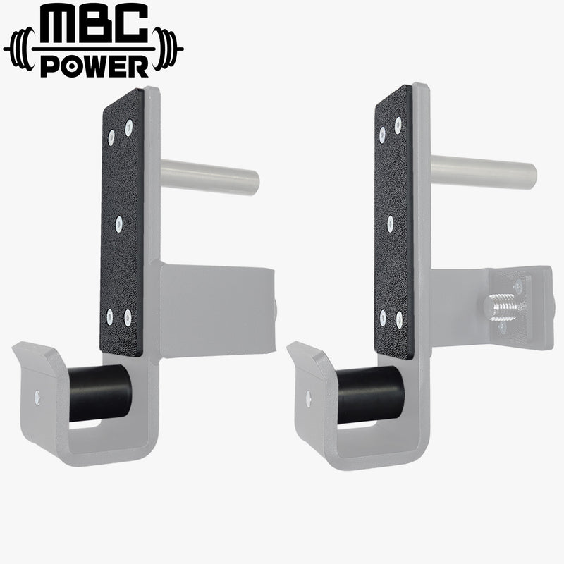 MBC オリジナルラック ローラーJ-カップ交換用パーツ ブラック 正面視点で左右ペアの高密度樹脂ライナー部を示す交換用アクセサリー構成