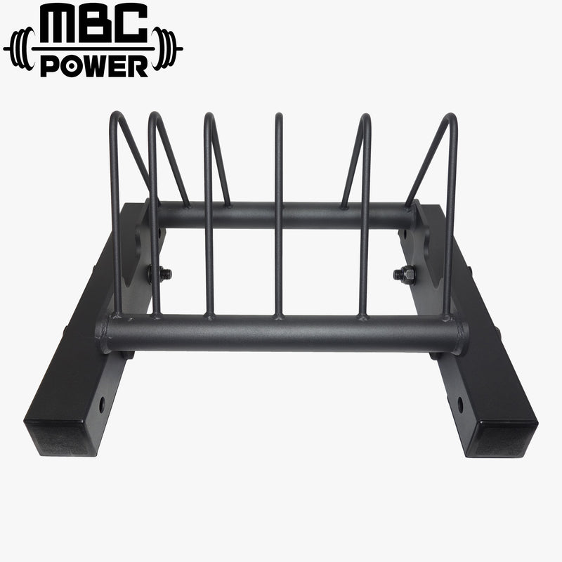 MBC ウィングプレートストレージ / ホリゾンタルプレートストレージ ブラック 斜め上からの視点でラック装着状態とサイドブラケット部を示す構造詳細