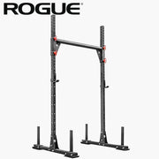 ROGUE Y-2 ヨーク ブラックカラーの正面視点、支柱・クロスバー・プレートストレージを備えた全体構造を確認できるモデル