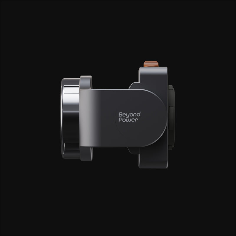 ブラックカラーのBEYOND POWER VOLTRA ローテーターアドオンを真横から写したサイドビュー